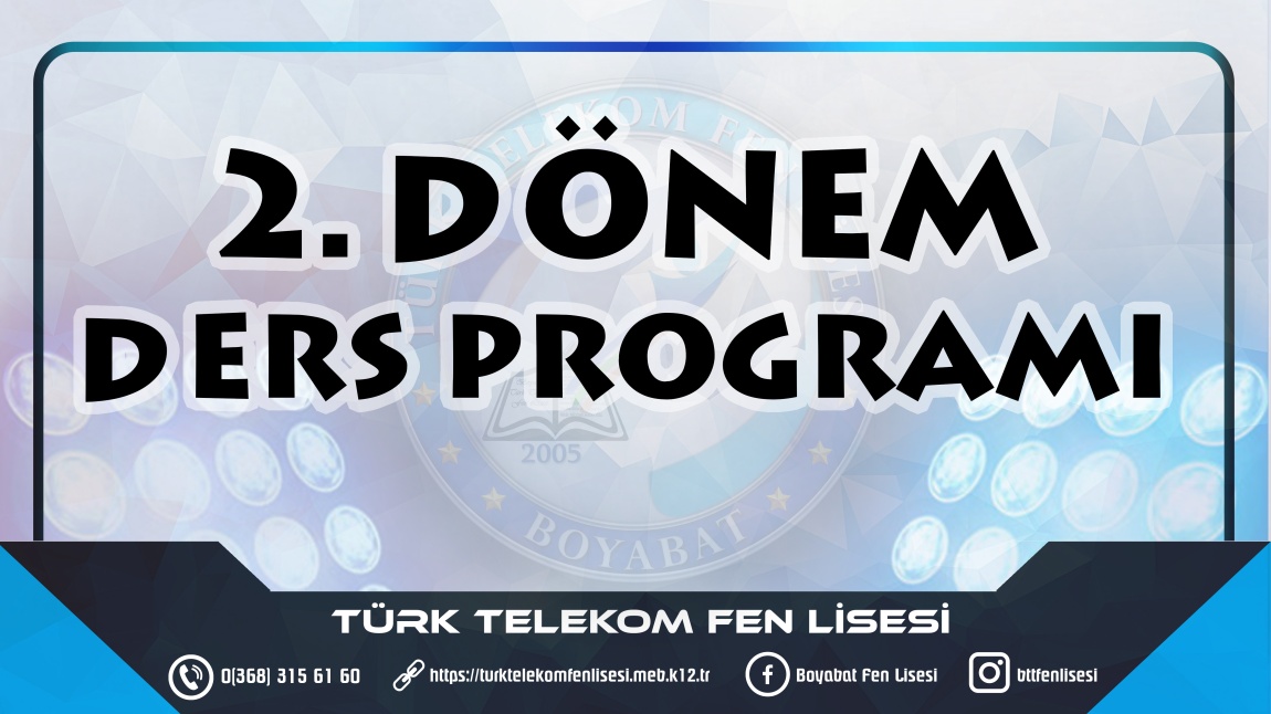 2. Dönem Ders Programı Yayınlandı